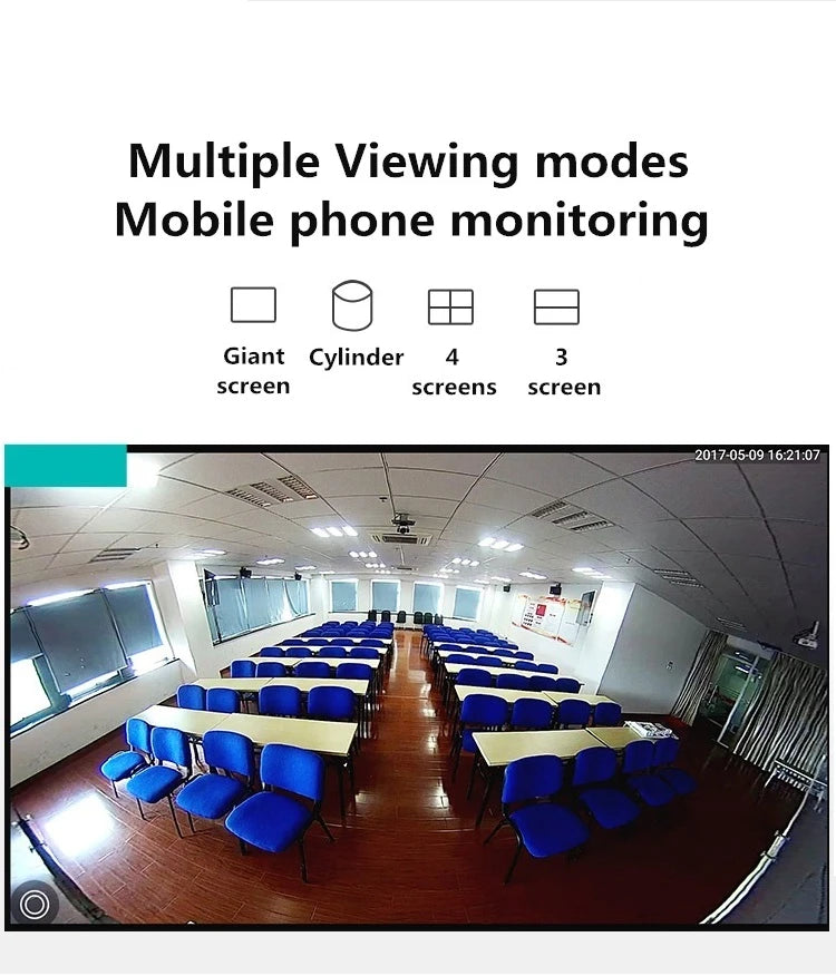 Wireless Security Camera 8.0MP FishEye Wifi IP Outdoor 3MP/5MP IR SD Slot CCTV Surveillance Panoramic View ICsee XM