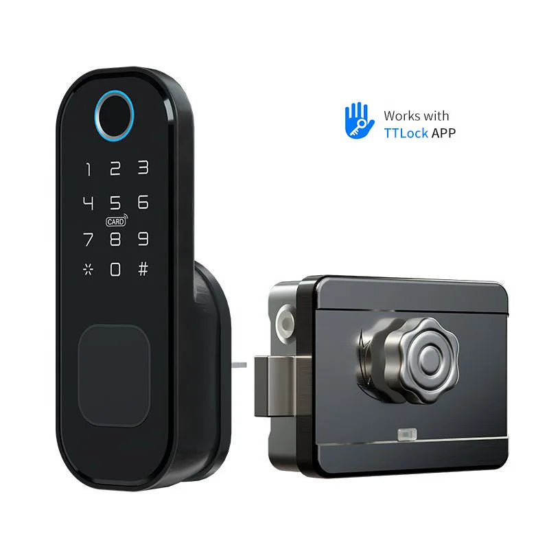 Digital Glass Door Smart Lock Fingerprint Tuya WIFI Remote Hotel Smart Door Lock Digital Smart Lock Front Door Key Ic Card