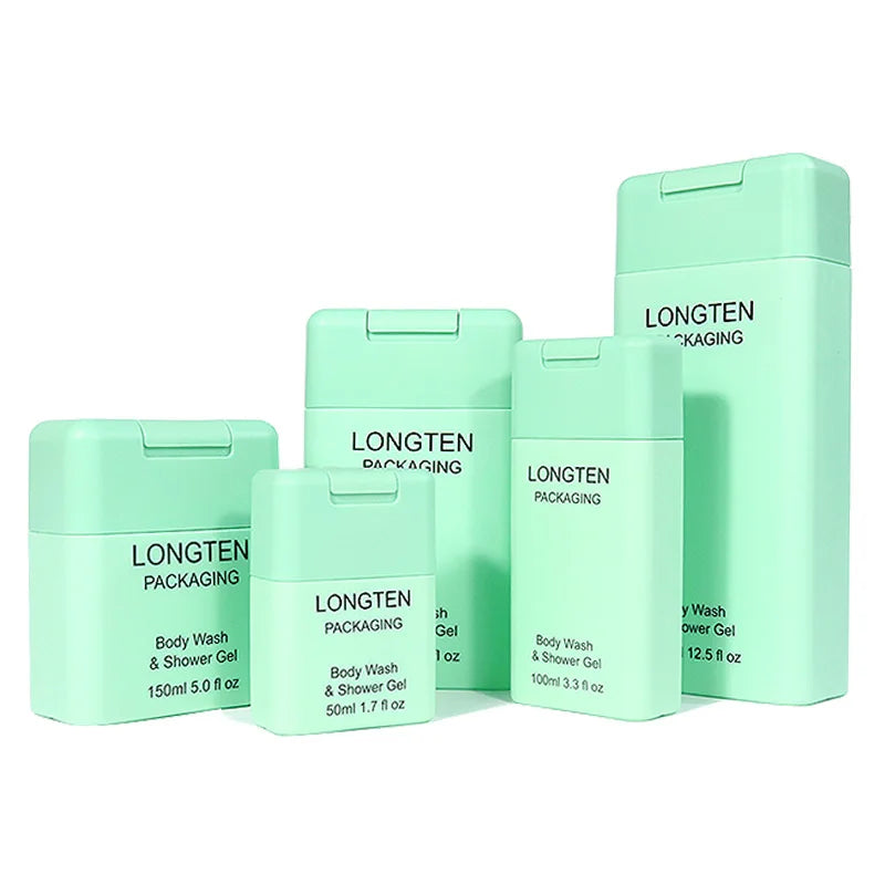 Soft Touch Hdpe Cosmetic Shower Gel Bottle Lotion Squeeze Plastic Bottle for Shampoo and Conditioner With Flip Top Cap