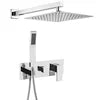 Bathroom Square Rainfall Shower System Wall Mounted Faucet Shower Set