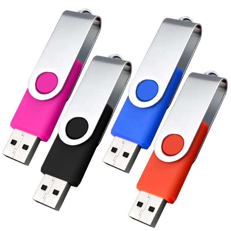 Hot Selling Swivel Metal USB Flash Drive in Various Colors 1GB to 128GB USB 2.0 E14 CE FCC ROHS Certified 9g