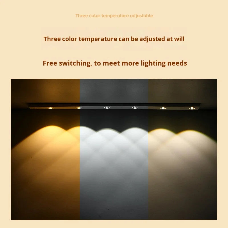 USB Rechargeable Ultra-thin Intelligent Human Body Sensing Wardrobe Light LED Long Cabinet Light Sensing Light