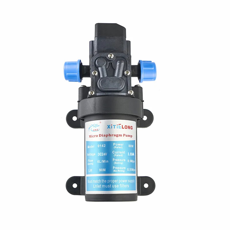 Electric Pressure Washer Pump 24V 80W Portable High Pressure Intelligent Mini Car Water Pump for Auto RV Home Garden Pet Shower
