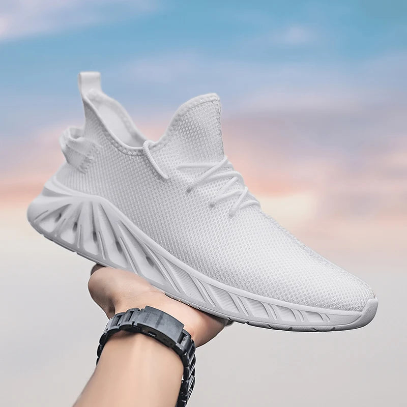Men's Road Running Shoes Sneakers Track Trail-running Shoes Running Minimal Jogger Stretch Fabric Air Mesh Athletic Low-top