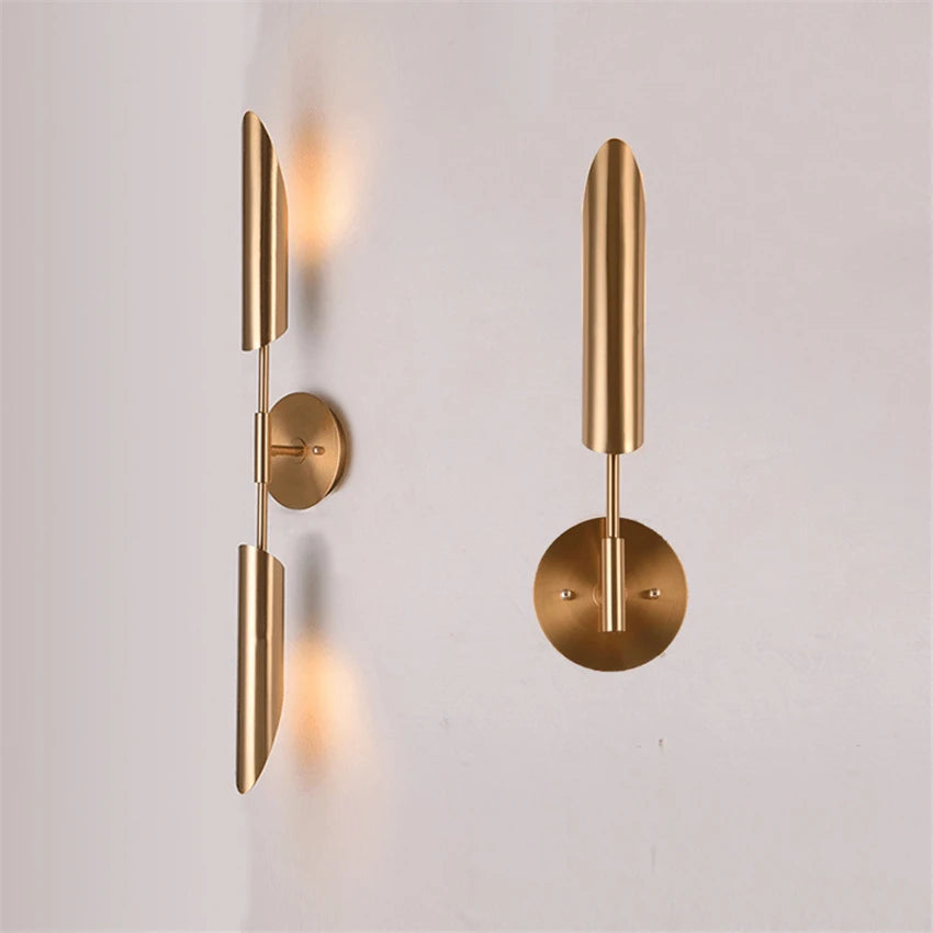 Postmodern metal inclined wall lamps bedroom living room corridor Nordic aisle stair light home wall sconces lights fixtures