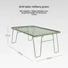 Custom Logo Folding Iron Mesh Outdoor Dining Furniture Table Portable Barbecue Picnic Camping Beach Fold Grid Custom Logo