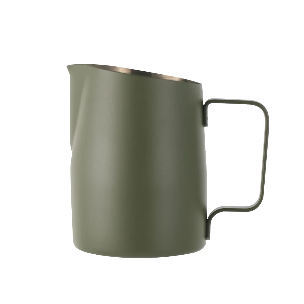 Coffee Milk Jug  Measuring Tool with Handle Metal Pitcher Bevel 304 Stainless Steel Latte Art Cappuccino Espresso Frothing Cup