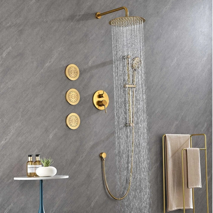 Bathroom Shower System Suit Showers Set Full Shower Faucet Bath Sets Bathtub Rain Brass Stainless Steel OEM Modern Contemporary