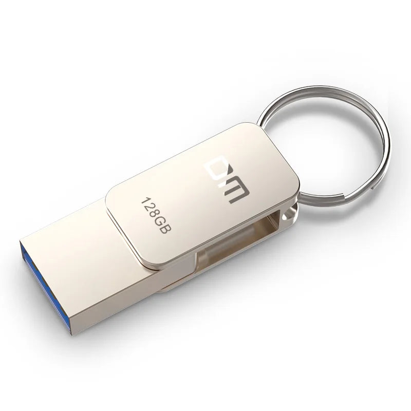 New Hot Sell DM Mini Type C Metal USB 3.2 Flash Drive 128GB/64GB/32GB with Custom Logo PD059 60-70M/S Read in Stock