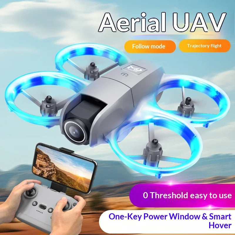 New M9 Drone Dual Camera Optical Flow HD Aerial Photography Quadcopter RC Aircraft Toy with WiFi FPV Foldable Smart Follow Drone