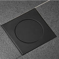 Silver/Black Floor Drain Brass Square Pop Up Floor Drain-Floor Cover Shower Room Push Down Drain Plug Anti-odor Shower Drain