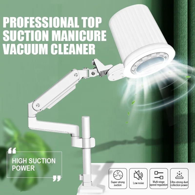 AT-NDC-025 Pro Strong Profession Manicure Vacuum Cleaner Personal Nail Technician Dust Collector