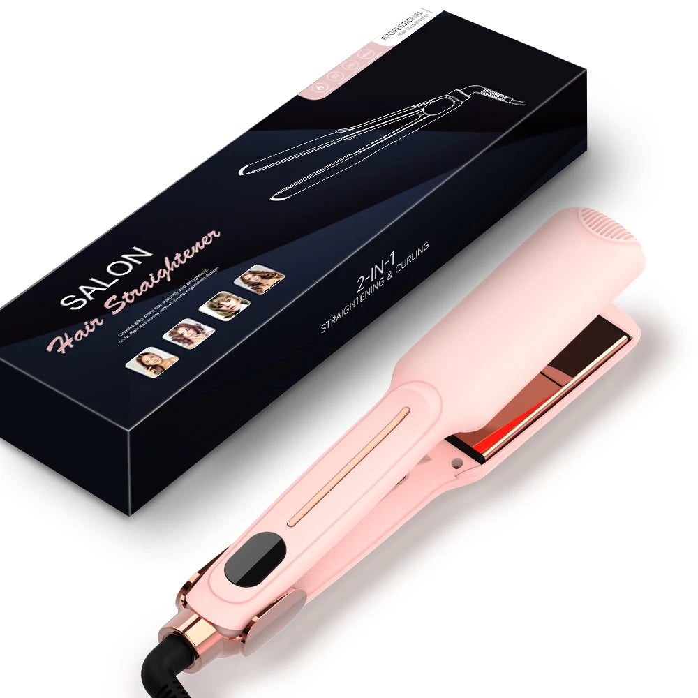 U.S. Spot Infrared Hair Straightener Flat Iron Dual Voltage Infrared Hair Care Professional Styling Tool for Salon Home Use