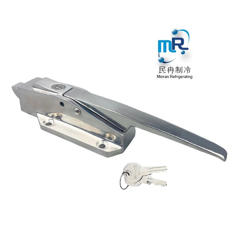 Reliable Industrial 304 Stainless Steel Mirror Polished 1178 Cold Rooms Storage Door Lock Latch Handle Adjustable Height Easy