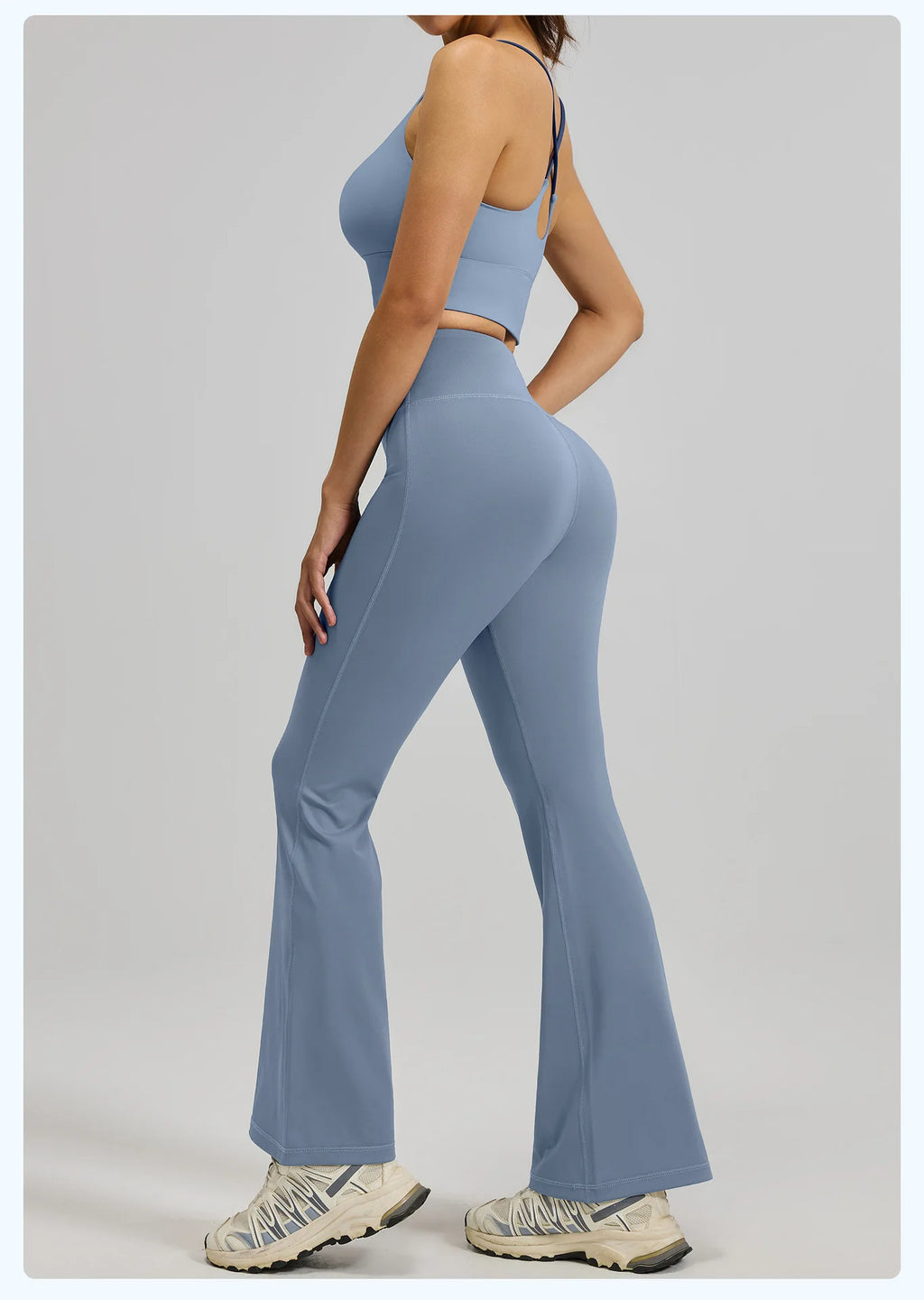 Wholesale Custom Logo Sportswear Set Sweat-wicking High Waisted Butt Scrunch Workout Set for Women Yoga Fitness Gym