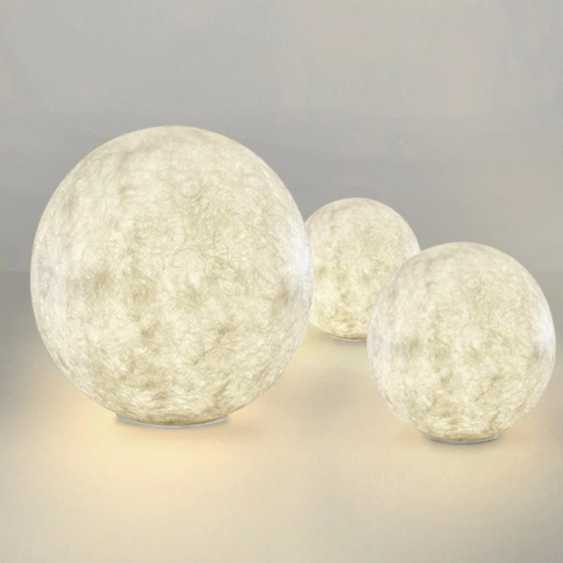 Luminous Duckpin Lamps Corridor Landscape Floor Lamp Living Room Decoration Paint Frosted Glass Fiber Globe Motif Light