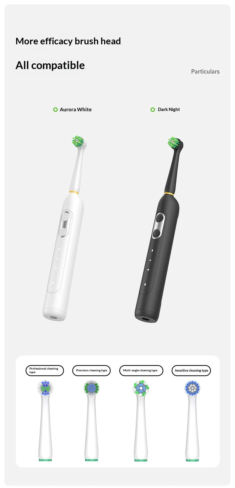 Smart Rotating Self-Cleaning Electric Toothbrush with Inductive Charging Waterproof Adult DuPont Soft Hair Head Brush