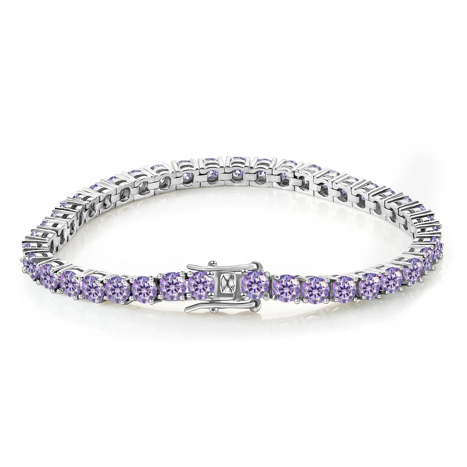 Fashion Exquisite Bracelet Bracelet 925 Sterling Silver Wedding Bracelet Tennis Shiny Colorful Moissanite Women Fashion