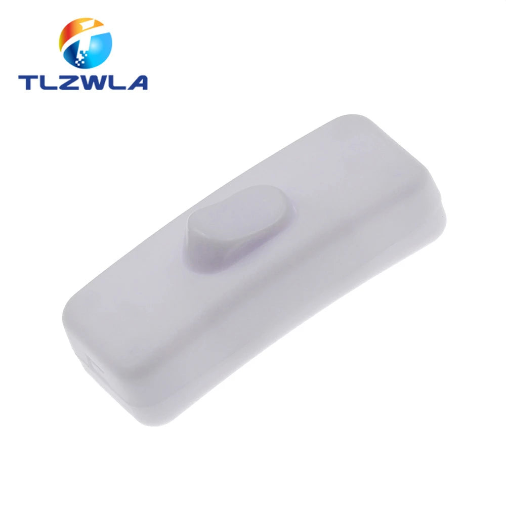 2PCS Light Switch AC 0-250V 6A Lnline ON/OFF Table Desk Lamp Cord Cable Toggle Rocker Switches Control For LED Lighting