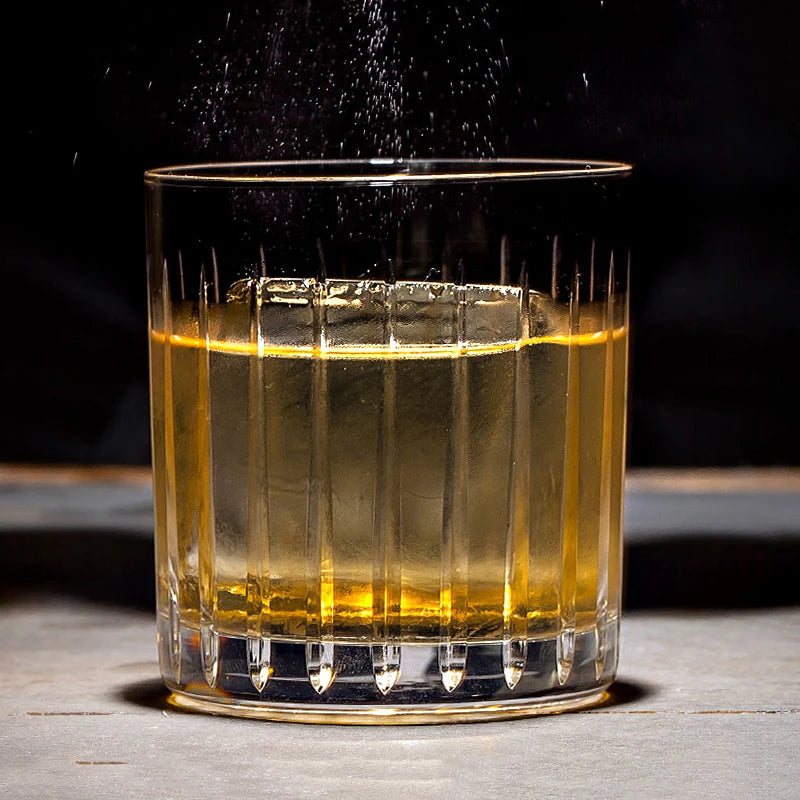4PCS Fashion Whiskey Glasses, Scotch Whisky, Bourbon, Cocktails, RUM, Durable Whiskey Glasses