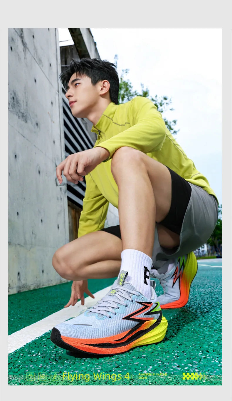 New Pointed Running Shoes Marathon Casual Sports Breathable Mesh Lightweight Lace-Up Closure Unisex Summer Cushioning TPR