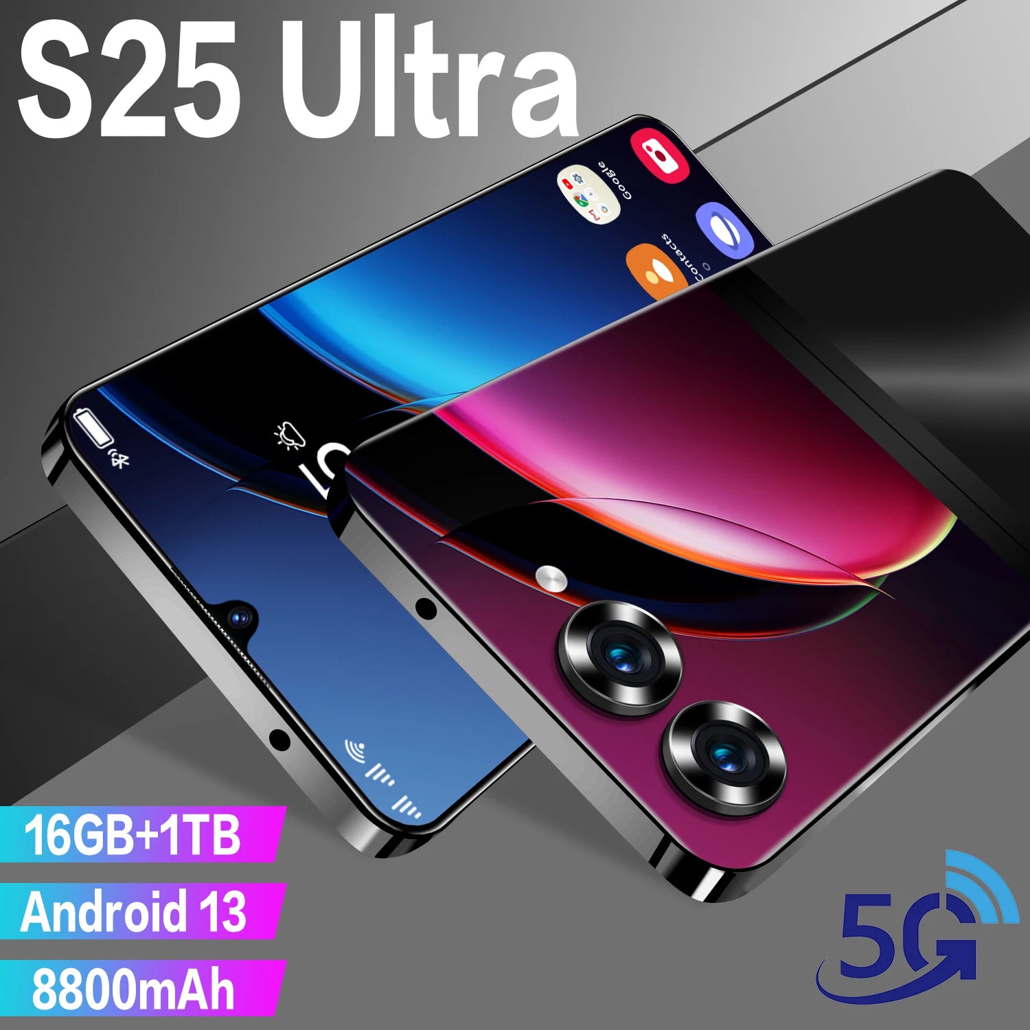 Good Selling Original S25 Ultra+ Mobile Phones Big Screen Android13.0 5G Smartphone 12gb + 512GB Android Phone