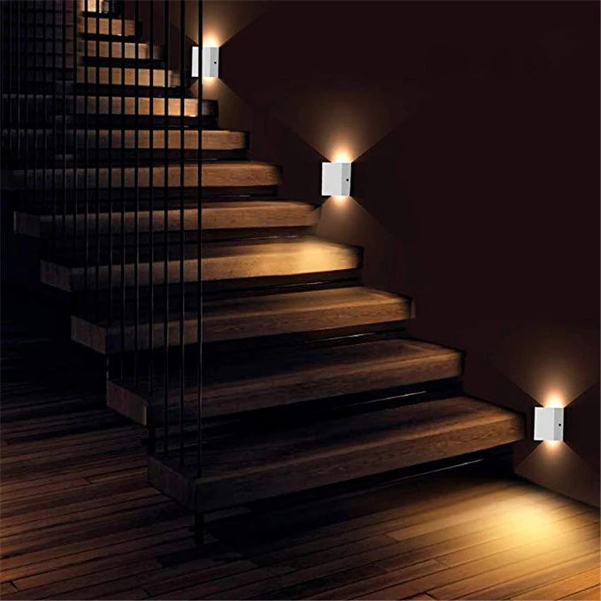6W Wall Lamp Living Room LED Luminaire Aisle Wall Sconce Bedroom LED Wall Lights White/Black Color