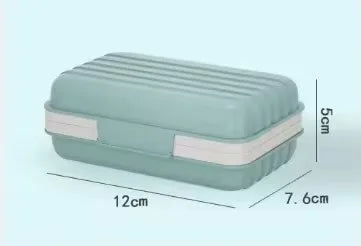 Quatish Bar Soap Holder Dish 1 Pack for Shower, Travel Soap Case with Lid for Gym, Camping Essentials, Hiking