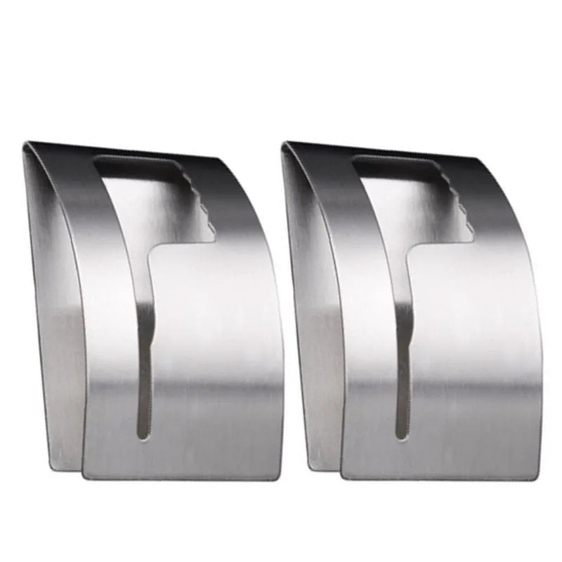 1/2Pcs Stainless Steel Towel Holder Hook Self Adhesive Clip Bathroom Cloth Hanger Household Wall Mounted Towel Rack Storage