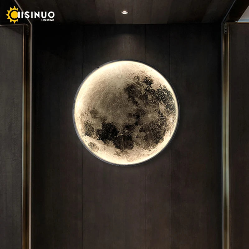 Modern LED Wall Lamp Moon Indoor Lighting For Bedroom Living Hall Room HOME Decoration Fixture Lights decorate Lusters Lamps