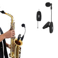 XTUGA KX621 UHF Wireless Cardioid Condenser Microphone Clip-on Noise Cancelling Portable for Saxophone Trumpets Smart Phones