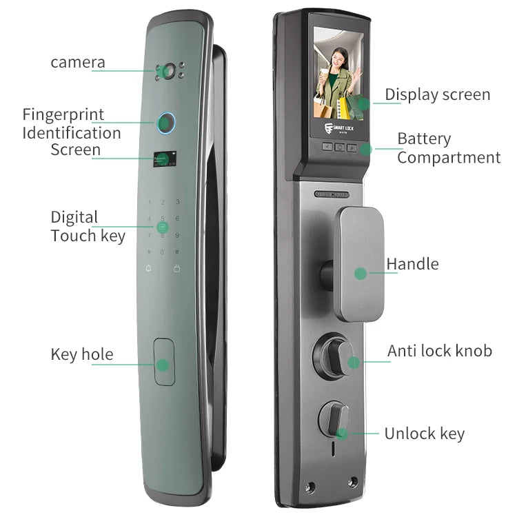 Smart Door Lock with Camera Smart Fingerprint  Digital Password Electronic Automatic Wifi Locks Door Lock