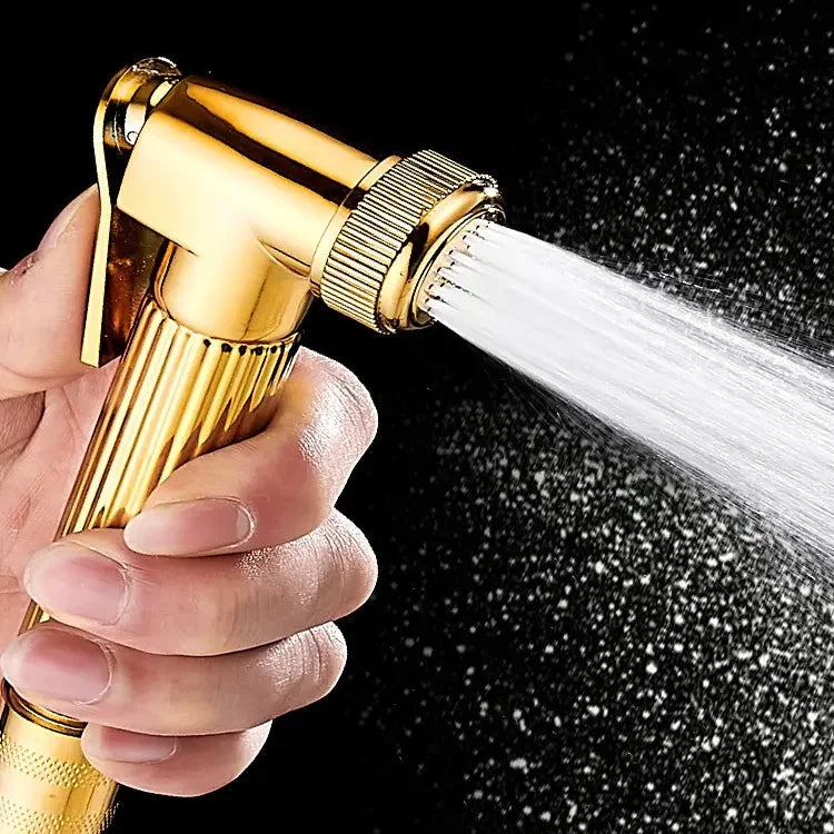 HUBEN Black Gold Button Stainless Steel Ceramic Thermostatic Metered Faucets Single Handle Rainfall Chrome Pressurized Shower