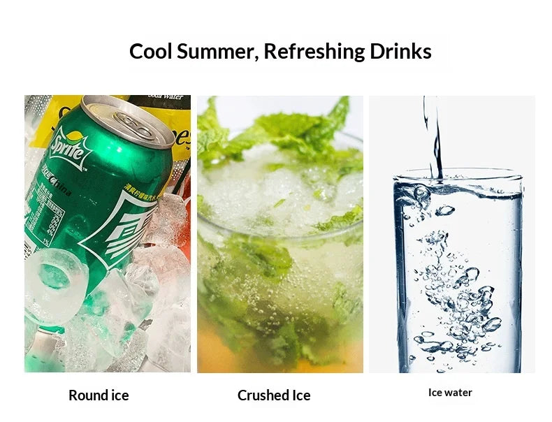 Hengyang Ice Maker 18kg Desktop Small Household Commercial Use Crushed Ice All-in-one Model ZBS-15 220V/110V Manual Water Adding