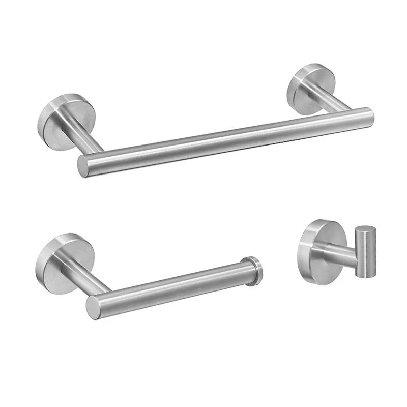 Stainless Steel Bathroom Hardware Set Bathroom Accessories Black Robe Hook Towel Rail Bar Rack Bar Shelf Tissue Paper Holder