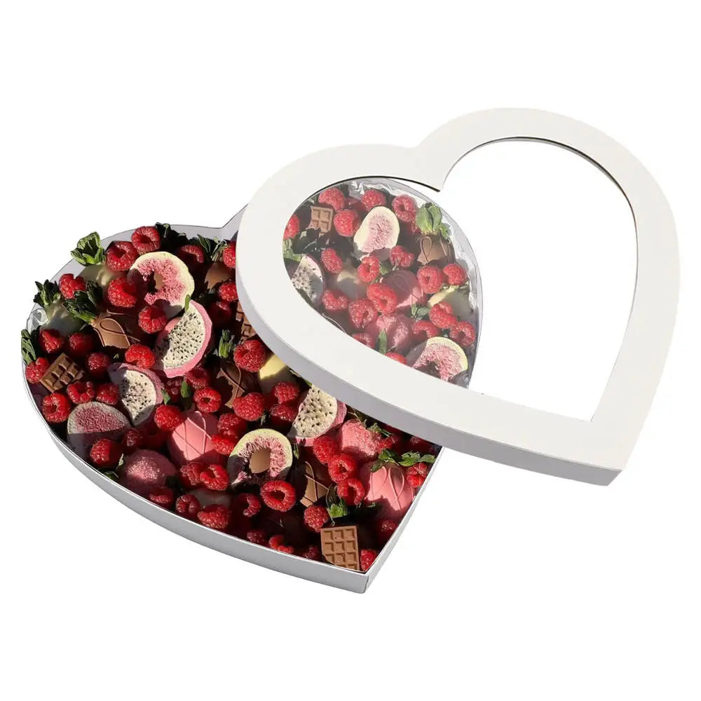 Bridal Shower Mother's Day Valentine's Day Paper Packaging Large Pink Heart Shaped Gift Box With Lid