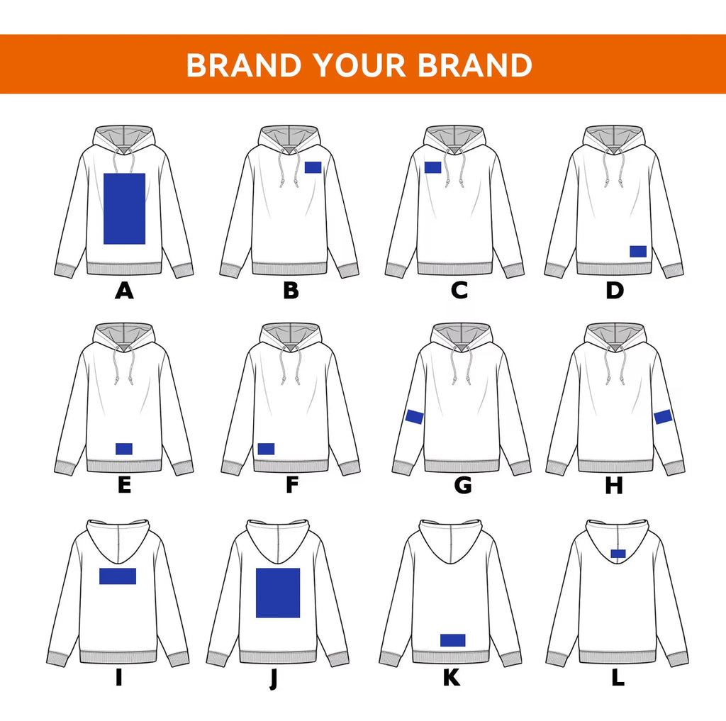 Blank Oversized Streetwear Custom logo Pullover Hoodie Men's 100% Cotton Thick Heavy High Quality