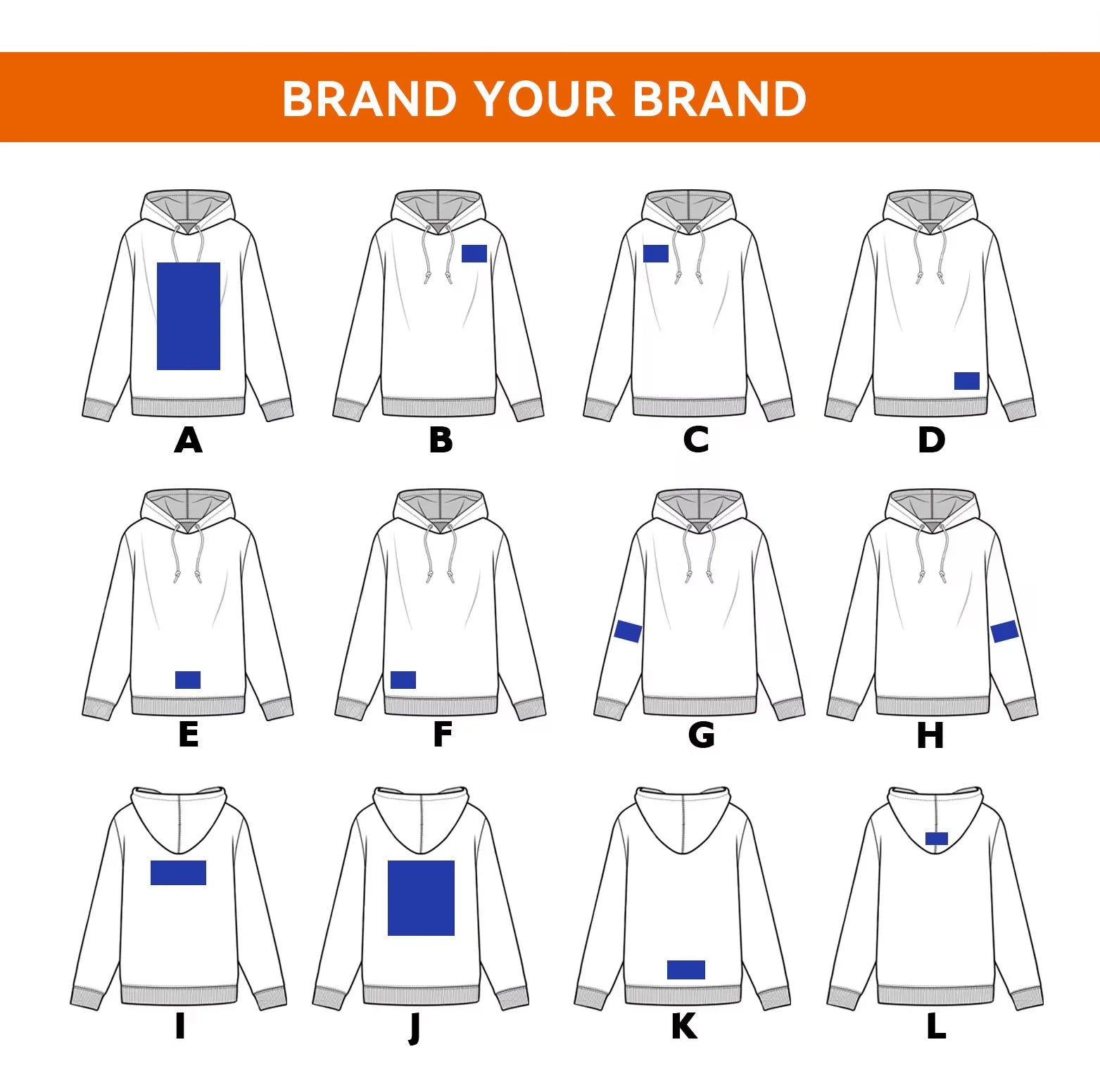 Blank Oversized Streetwear Custom logo Pullover Hoodie Men's 100% Cotton Thick Heavy High Quality