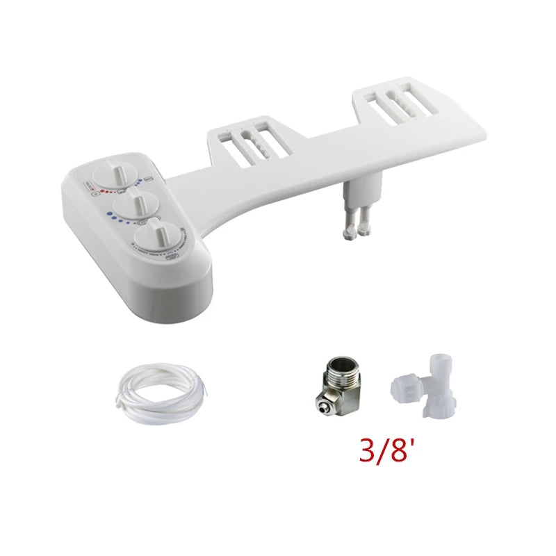 1PC ABS Bidet for Non-Electric Mechanical Bidet Toilet Seat Attachment Hot and Cold Water Spray Dual Nozzle