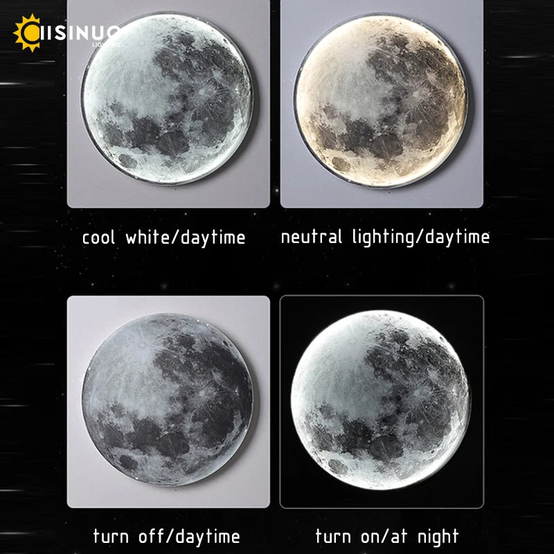 Modern LED Wall Lamp Moon Indoor Lighting For Bedroom Living Hall Room HOME Decoration Fixture Lights decorate Lusters Lamps