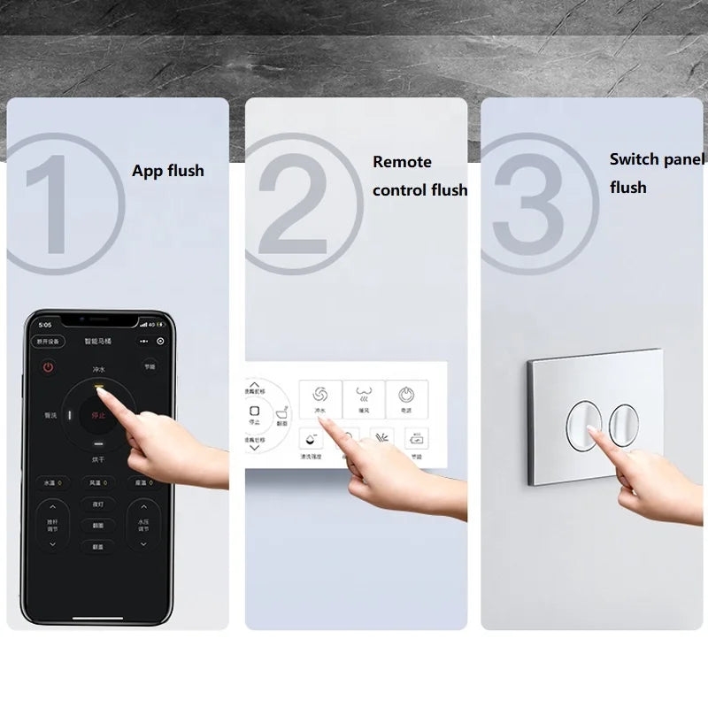 Wall Mounted Automatic Luxury Shower Toilet Wall hang Smart Toilet Bathroom Slim Electronic Toilet