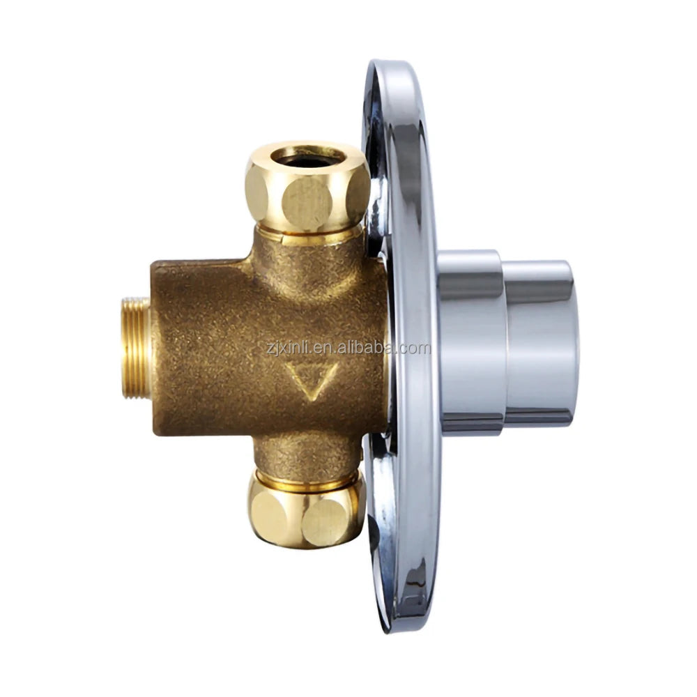 X8040W1BSCR Brass Material Chrome Color in Wall Conceal Mounted of Self Closing Time Delay Shower Tap
