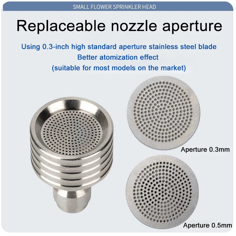 1/4  Quick Plug Stainless Steel Car Washing Fitting Nozzle High Pressure Spray Shower Nozzle  for Flower Garden Watering