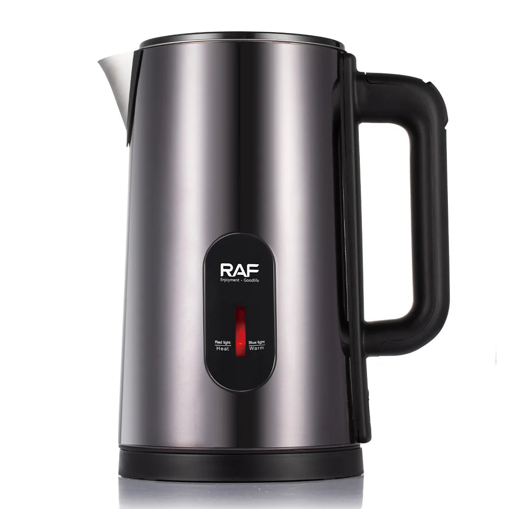 2.5L Portable Stainless Steel Electric Kettle Automatic Shut 60-70 Heat Preservation Cordless Design 360-Degree Household