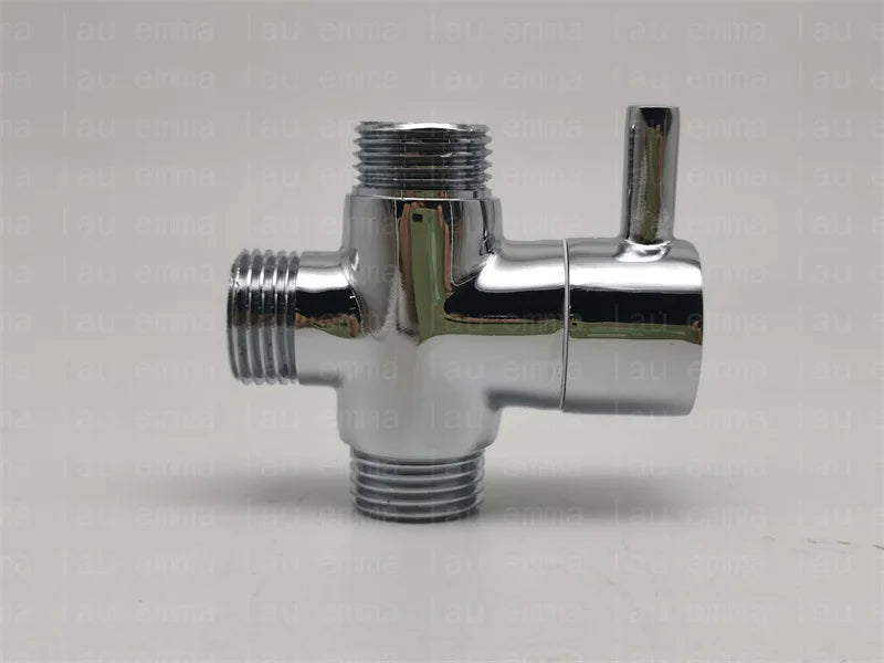G1/2 Black Water Divider One-in-two-out Three-Way Shower Faucet Valve Adapter Hot Cold Water Switch