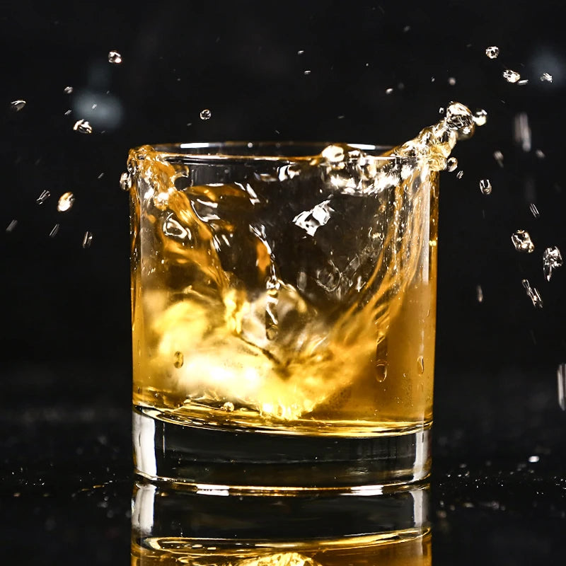 1PCS Non-leaded Crystal Old Fashioned Whiskey Glasses, Excellent For Cocktail Bourbon Rocks Tumbler Glass