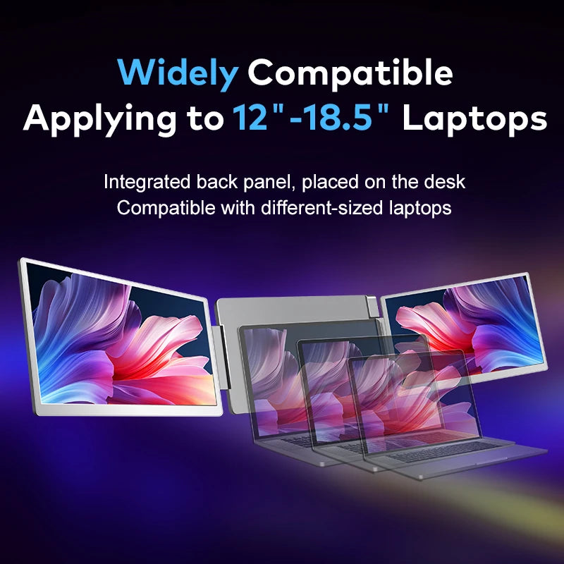 New Product Ideas 2026 Technology Double Slided 16 Inch 2.5k Lcd Screen Portable Laptop Triple Monitor Extender
