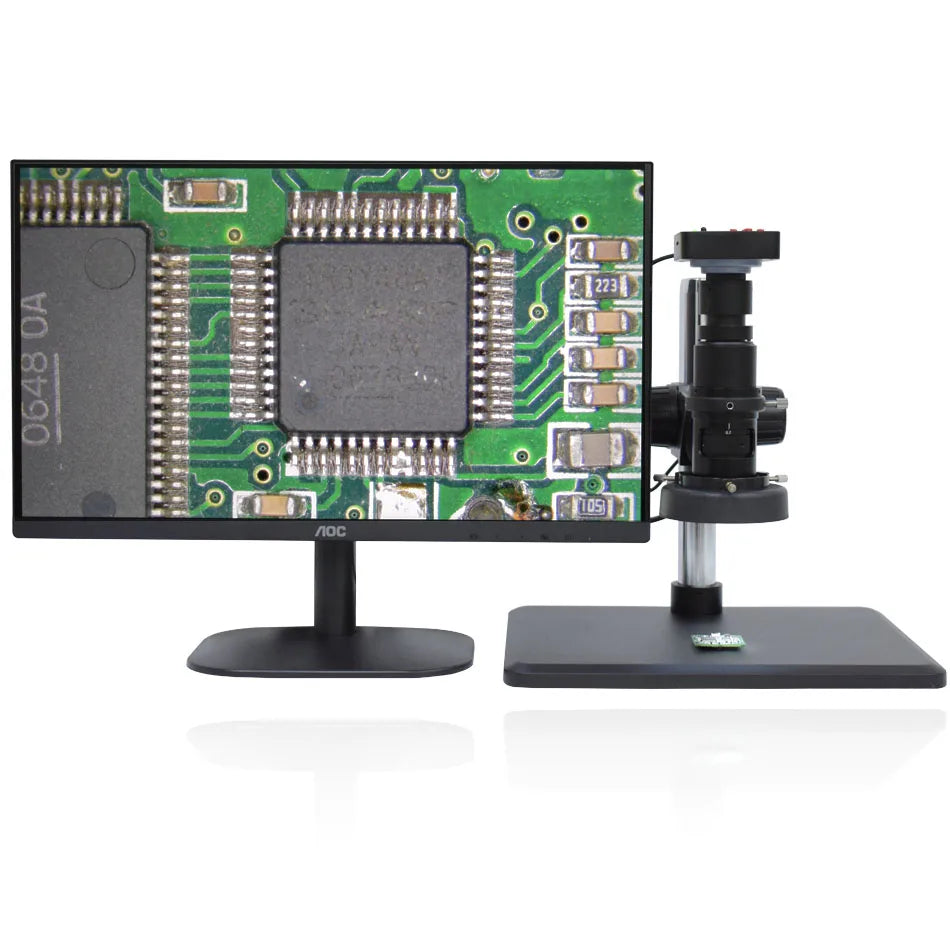 Full HD 48MP 4K 30FPS Industry Video Microscope Camera HDMI-compatible USB Simultaneous Output Magnifier Chip Phone Repair