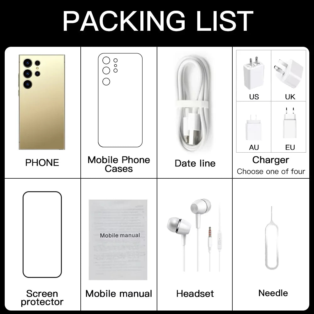 Phones Mobile Android Smartphone Mobile Phones Smartphone Smart Phone 2+16GB S24 for Sum S24 Ultra Sung