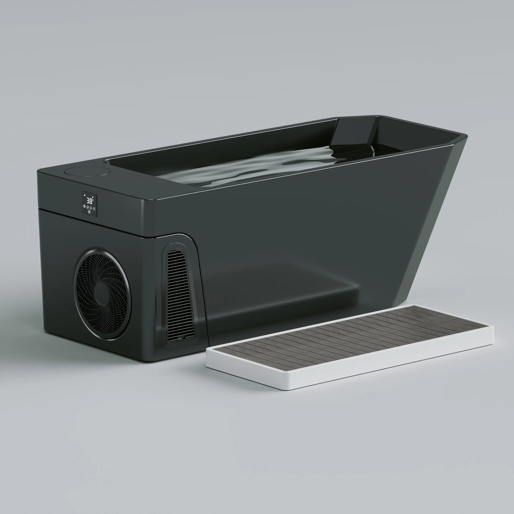U.S. Local Stock Modern Design Anti-Slip Wooden Bath Shower Pedal Cold Plunge Basin Ice Bath Tub Draining Platform for Spa
